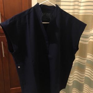 Figs scrub top (navy)